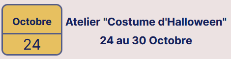 calendrier costum halloween